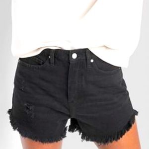 Target black jean shorts hi rise